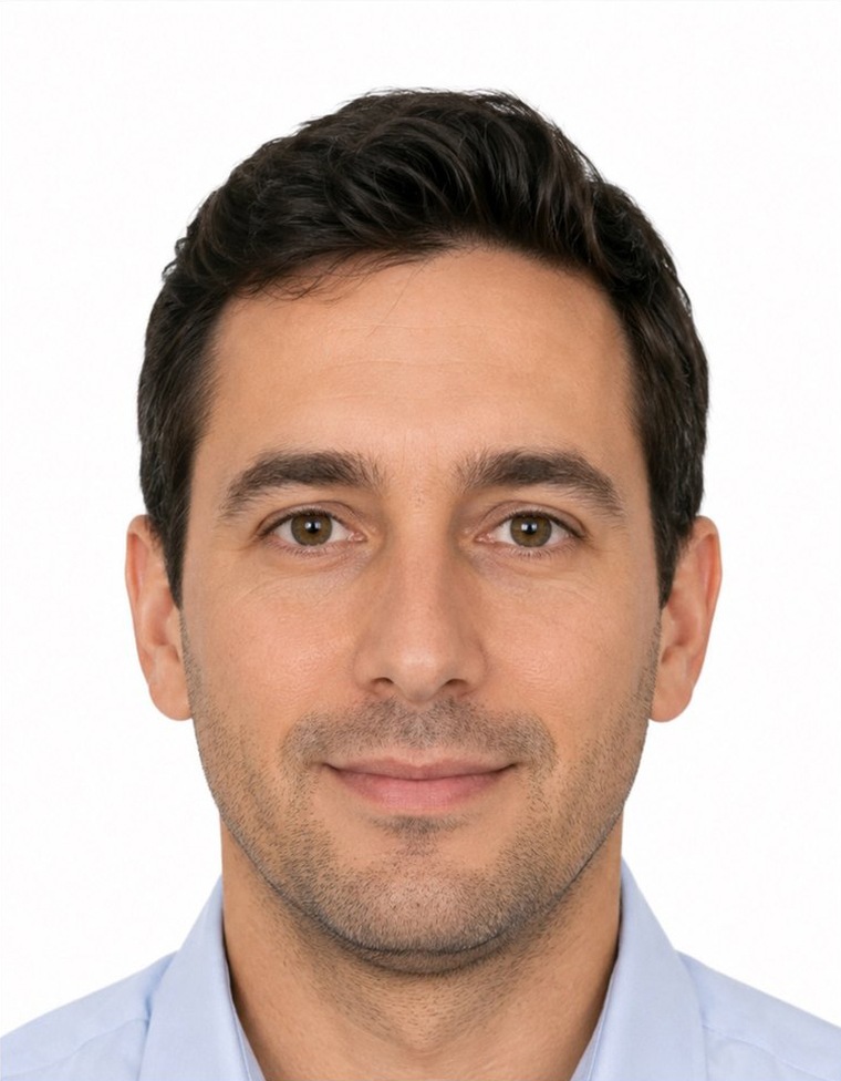 Professionell aufgenommenes biometrisches Passbild eines jungen Mannes für den Führerschein und weitere Dokumente